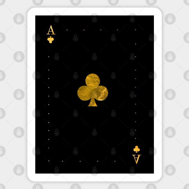 Ace of Clubs - Golden cards Sticker by GreekTavern